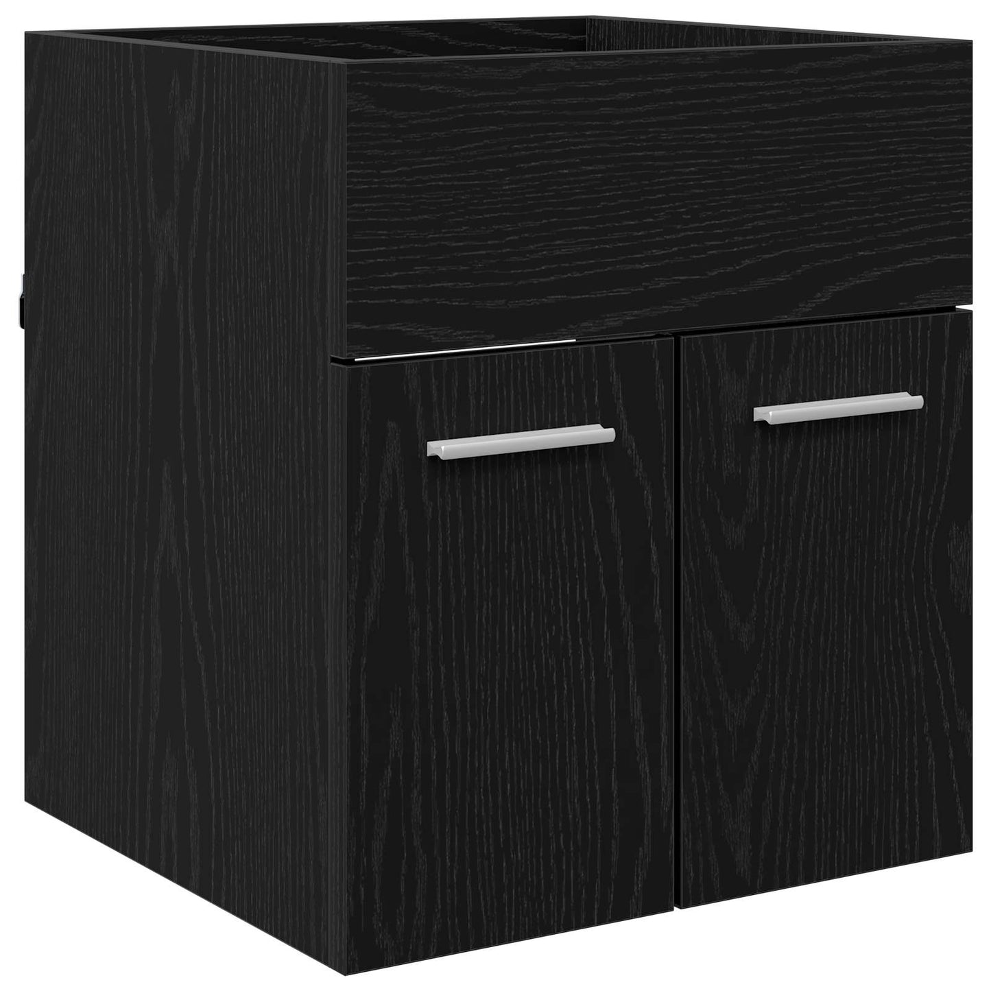 Wastafelkast Zwart Eiken 41 x 38,5 x 46 cm Bewerkt hout is nu te koop bij PeponiXL, paradijselijk wonen!