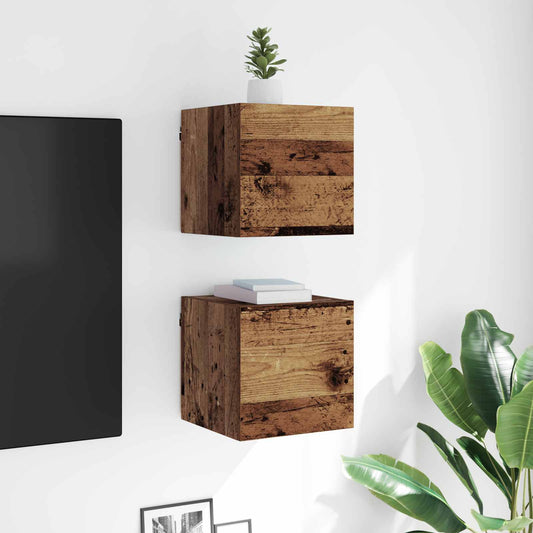 TV-kast Oudhout 30,5 x 30 x 30 cm Bewerkt hout is nu te koop bij PeponiXL, paradijselijk wonen!