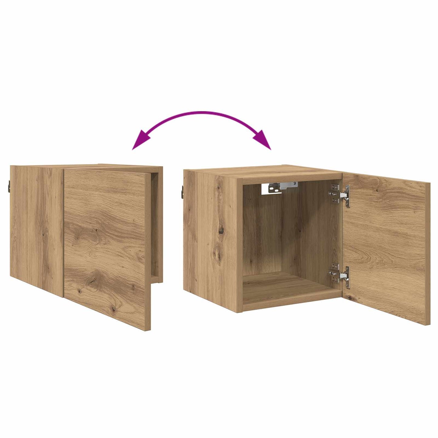 TV-kast Artisan Eiken 30,5 x 30 x 30 cm Bewerkt hout is nu te koop bij PeponiXL, paradijselijk wonen!