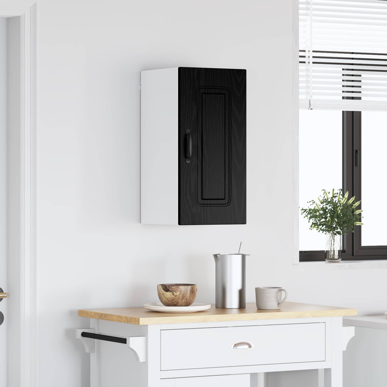 Vaatwasserpaneel met opslag Kalmar Zwart Eiken 30 x 31 x 60 cm is nu te koop bij PeponiXL, paradijselijk wonen!