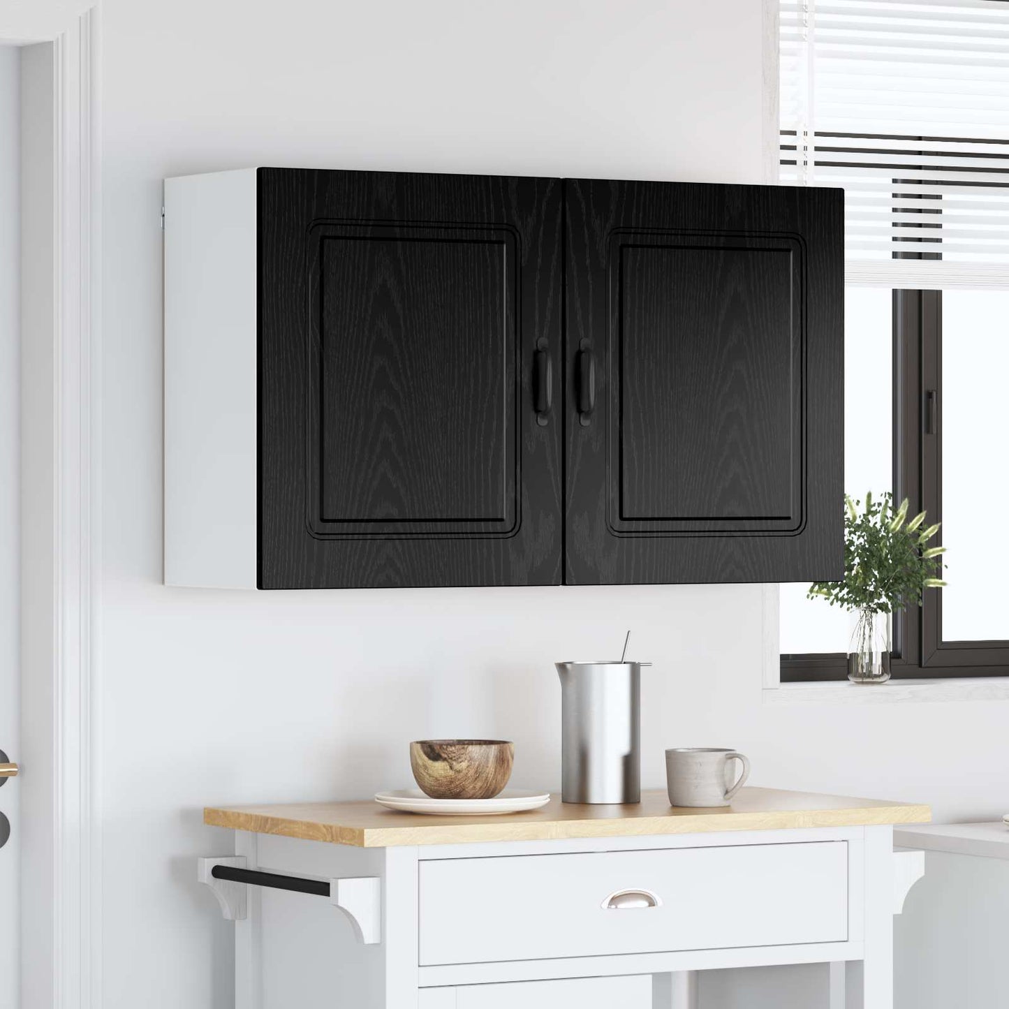 Vaatwasserpaneel Kalmar 2 pcs Zwart Eiken 50 x 31 x 60 cm is nu te koop bij PeponiXL, paradijselijk wonen!