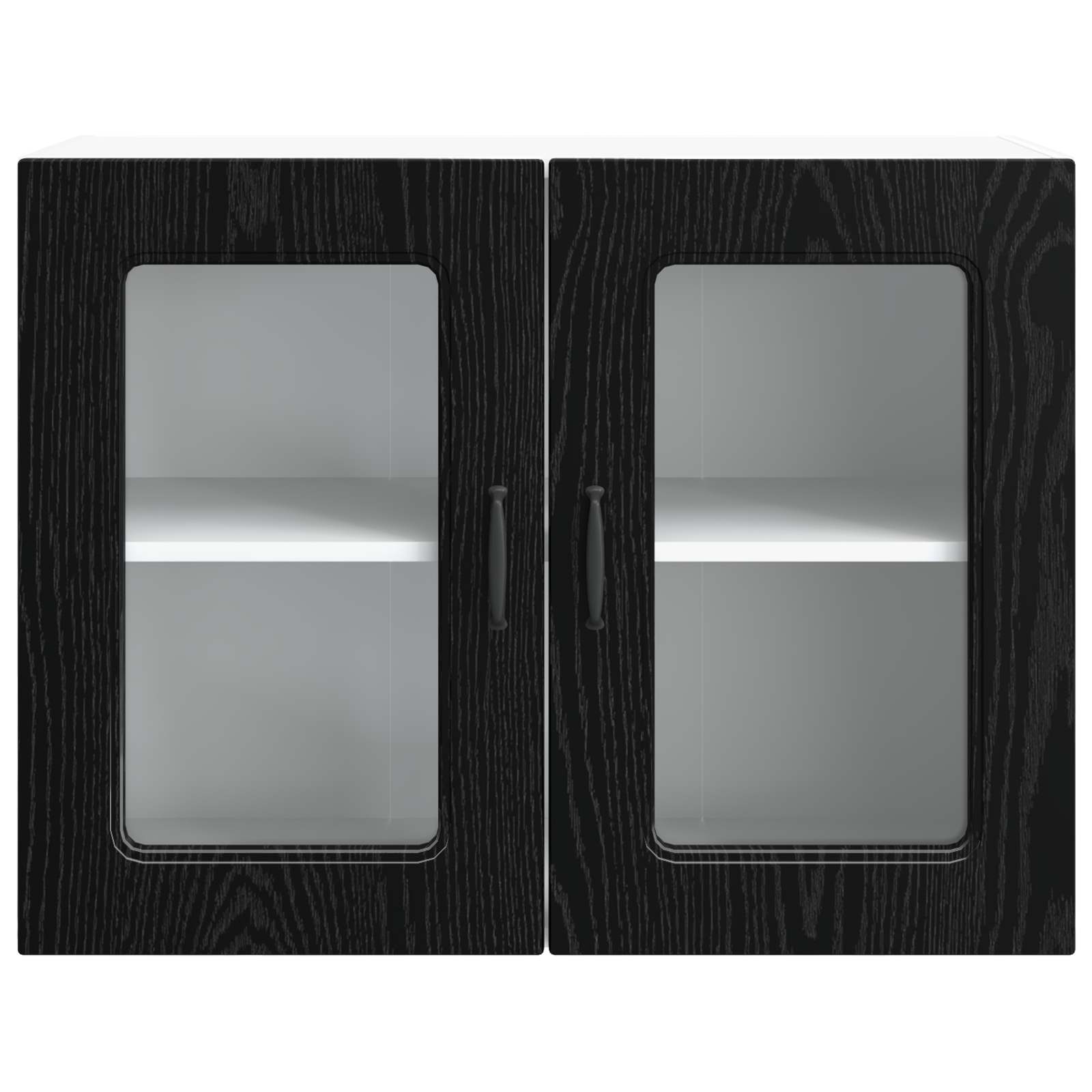 Keukenkast Kalmar Zwart Eiken 80 x 31 x 60 cm Bewerkt hout is nu te koop bij PeponiXL, paradijselijk wonen!