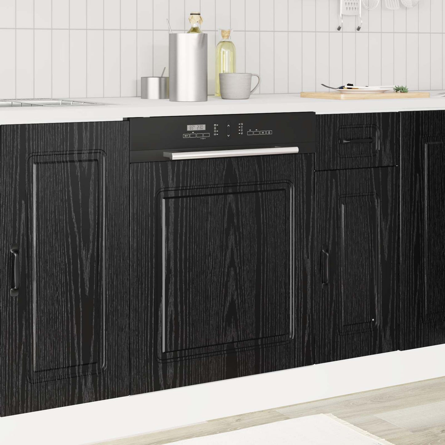 Vaatwasserpaneel Kalmar Zwart Eiken 60 x 1,5 x 57 cm is nu te koop bij PeponiXL, paradijselijk wonen!