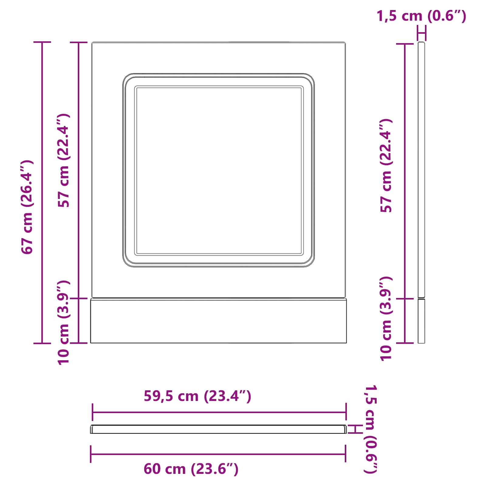 Vaatwasserpaneel Kalmar Zwart Eiken 60 x 1,5 x 57 cm is nu te koop bij PeponiXL, paradijselijk wonen!