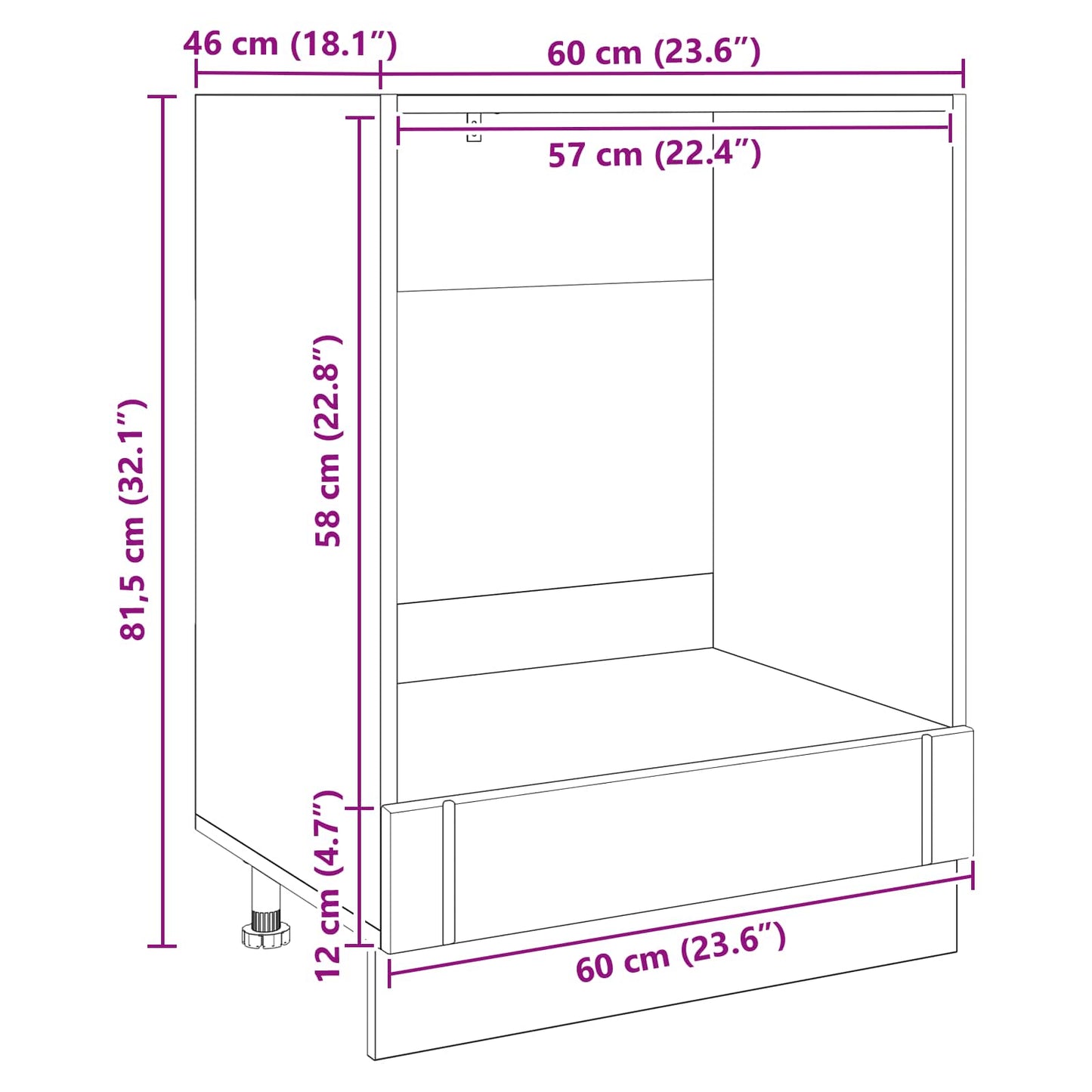 Vaatwasserpaneel Lucca Zwart eiken 60 x 46 x 81,5 cm is nu te koop bij PeponiXL, paradijselijk wonen!