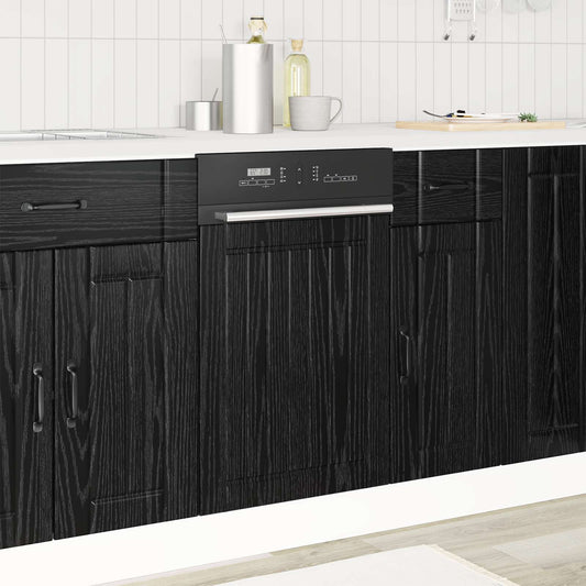 Vaatwasserpaneel met de deur Lucca Zwart eiken 45 x 1,5 x 57 cm is nu te koop bij PeponiXL, paradijselijk wonen!