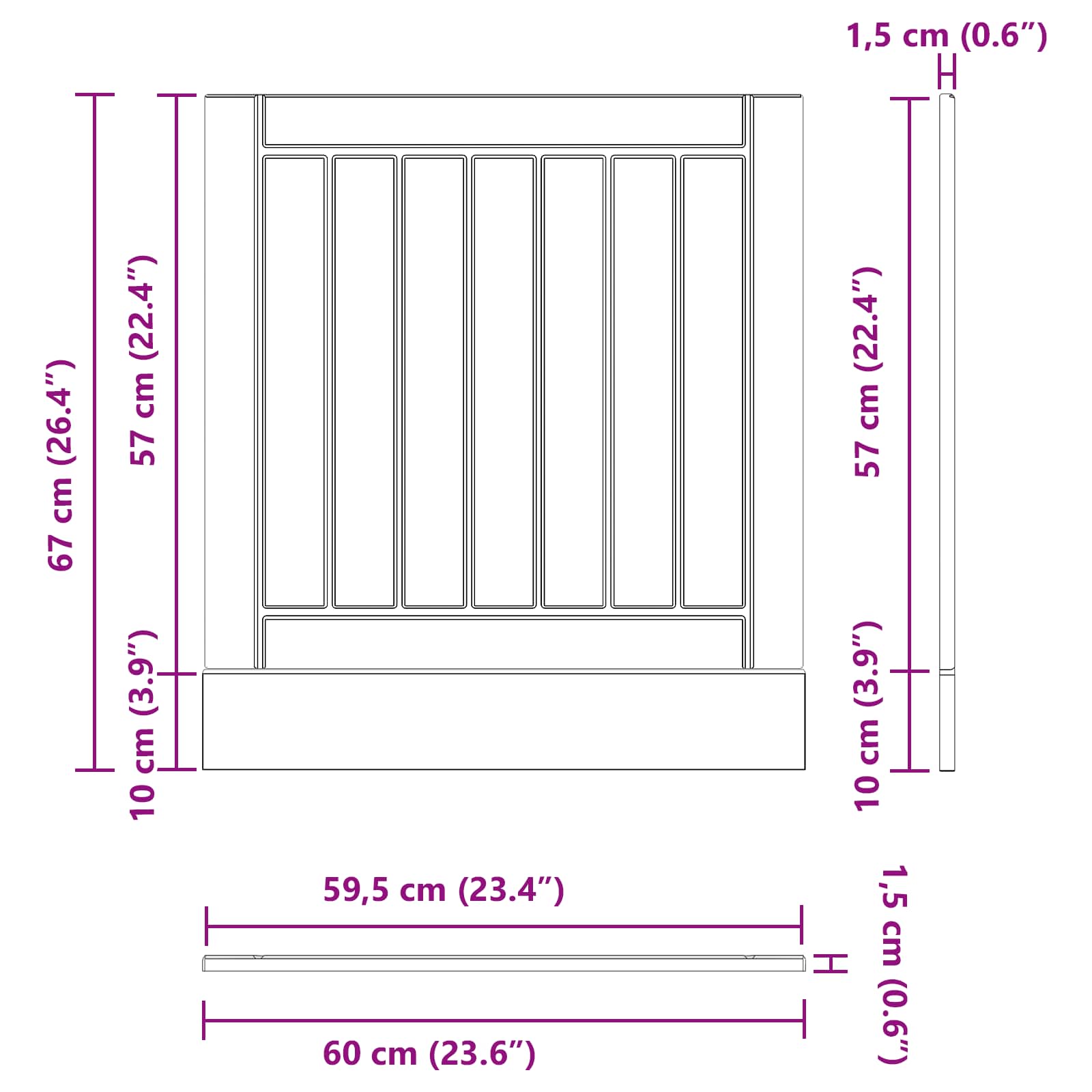 Vaatwasserpaneel met de deur Lucca Zwart eiken 60 x 1,5 x 57 cm is nu te koop bij PeponiXL, paradijselijk wonen!