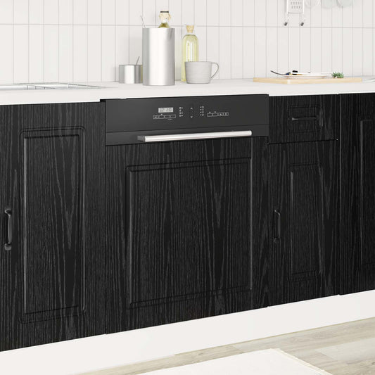 Vaatwasserpaneel Zwart Eiken 60 x 1,5 x 57 cm Bewerkt hout is nu te koop bij PeponiXL, paradijselijk wonen!