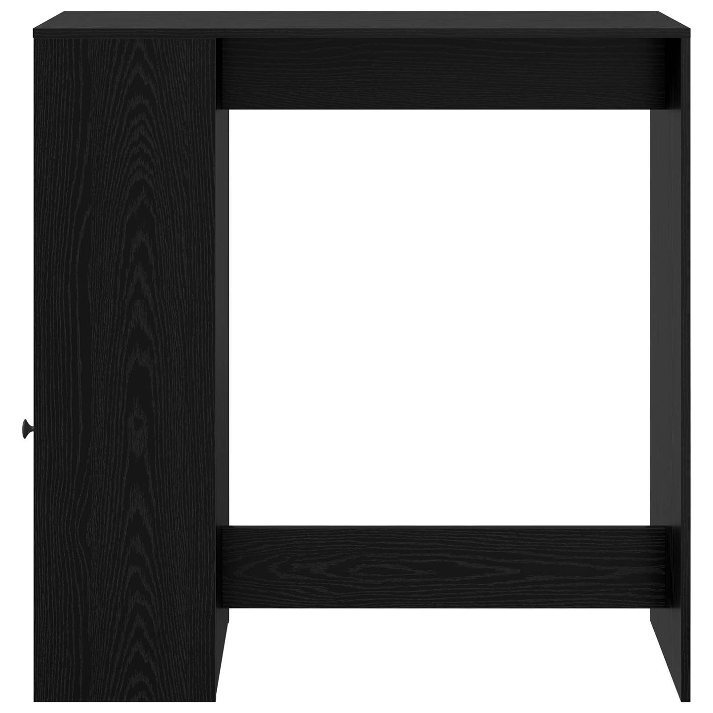 Bartafel met plank Zwart Eiken 101 x 40 x 103,5 cm Bewerkt hout is nu te koop bij PeponiXL, paradijselijk wonen!