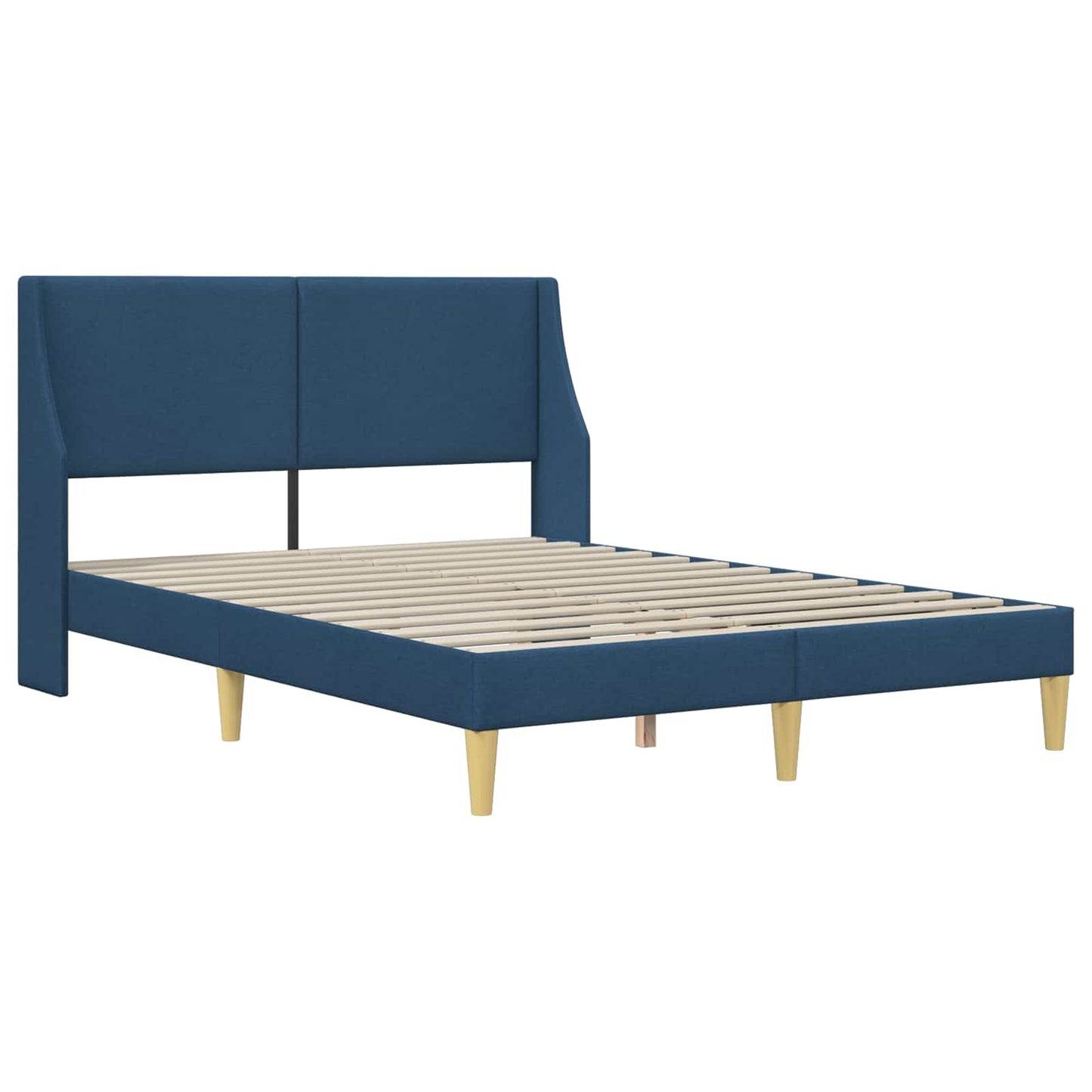 Bedframe Effen met hoofdeinde Blauw 120 x 190 cm Stof is nu te koop bij PeponiXL, paradijselijk wonen!