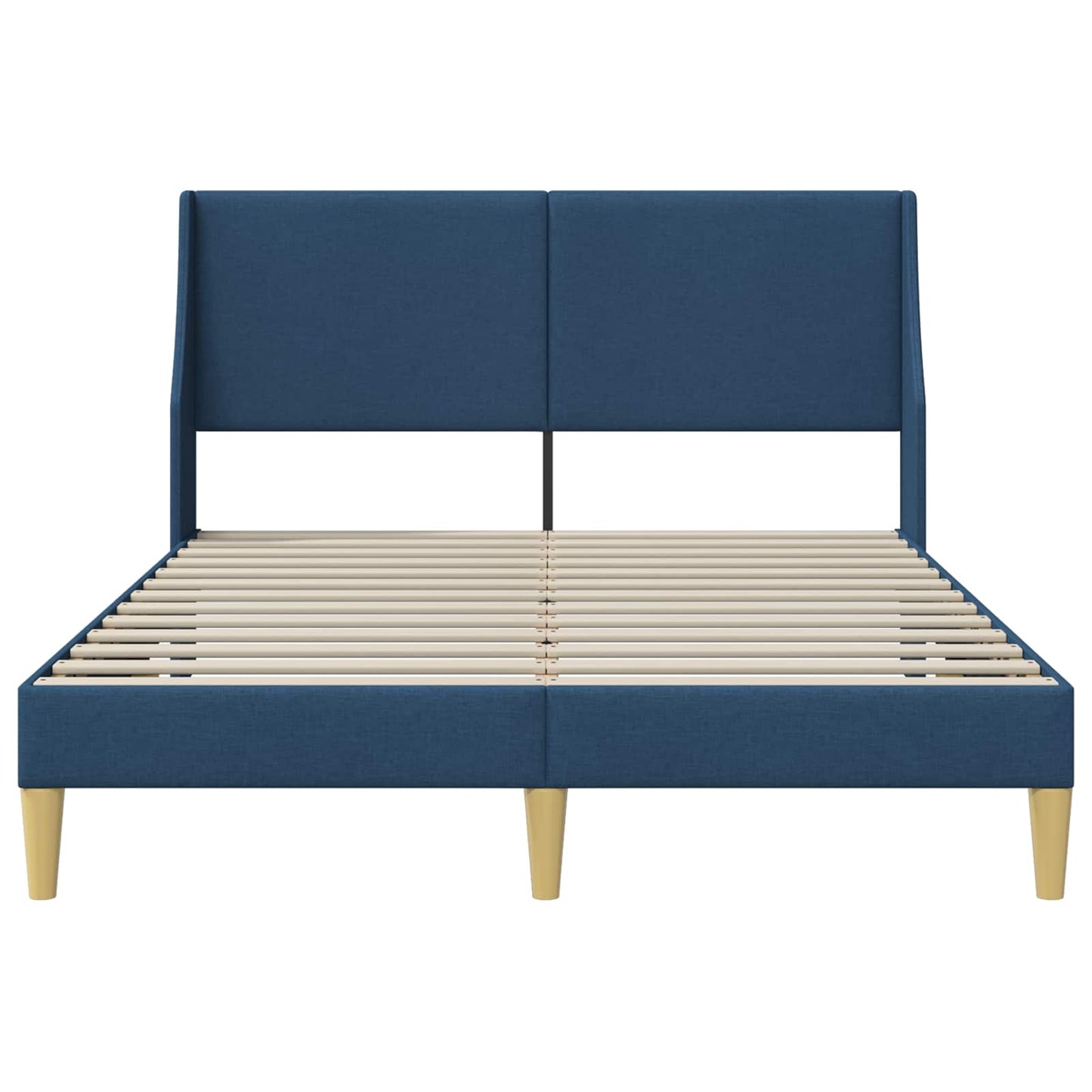 Bedframe Effen met hoofdeinde Blauw 120 x 190 cm Stof is nu te koop bij PeponiXL, paradijselijk wonen!