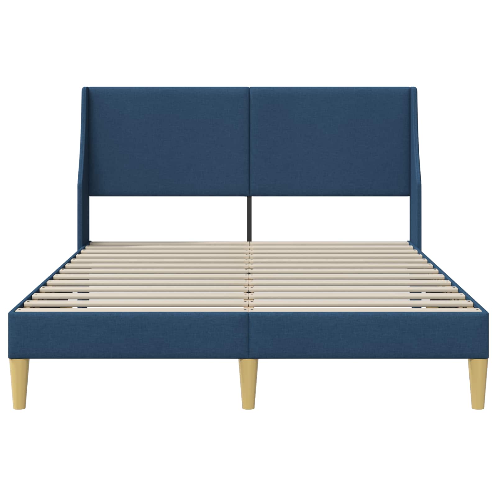 Bedframe Effen met hoofdeinde Blauw 120 x 190 cm Stof is nu te koop bij PeponiXL, paradijselijk wonen!