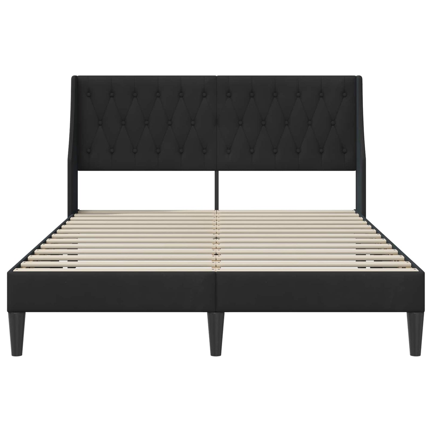 Bedframe met hoofdeinde Zwart 120 x 190 cm Fluweel is nu te koop bij PeponiXL, paradijselijk wonen!