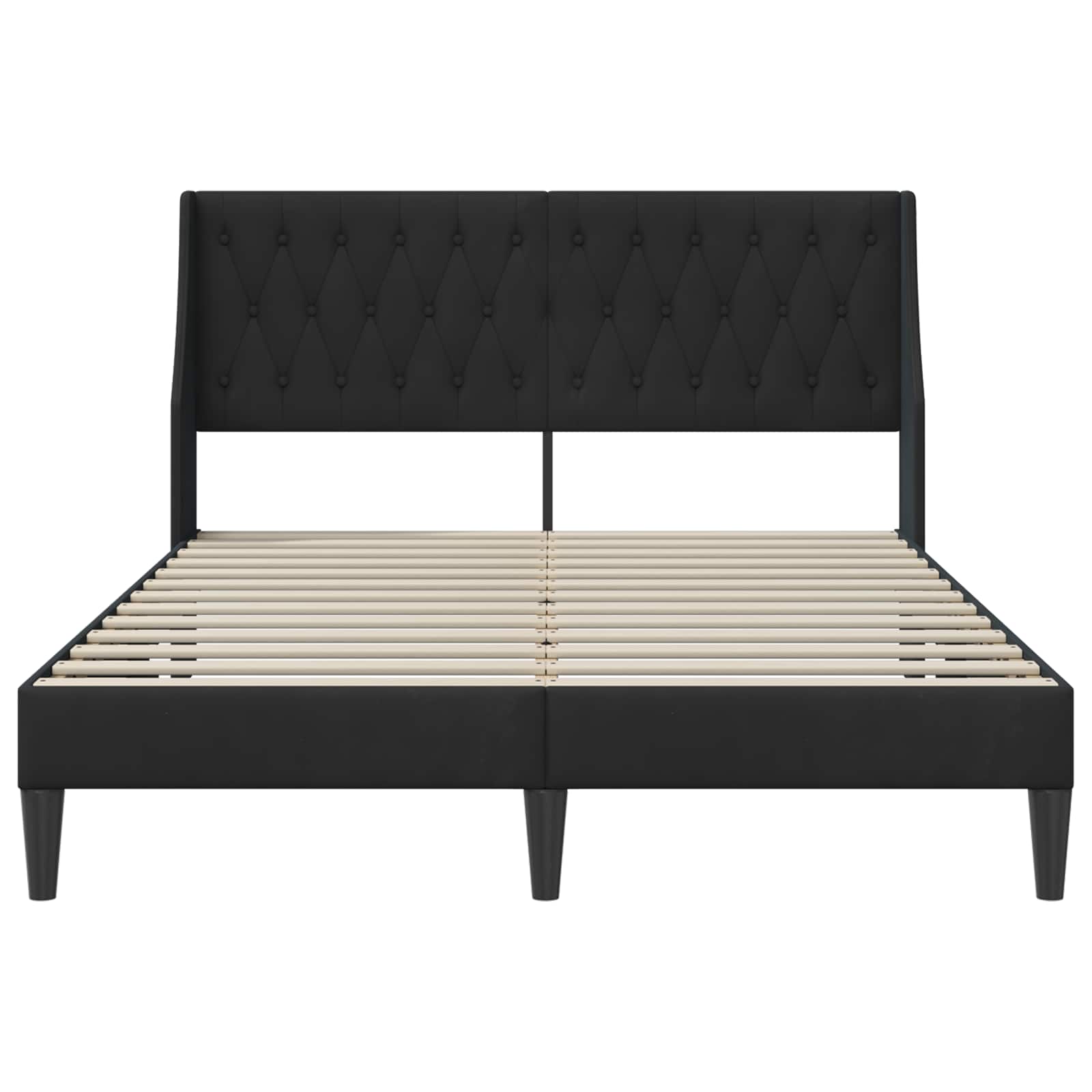 Bedframe met hoofdeinde Zwart 120 x 190 cm Fluweel is nu te koop bij PeponiXL, paradijselijk wonen!