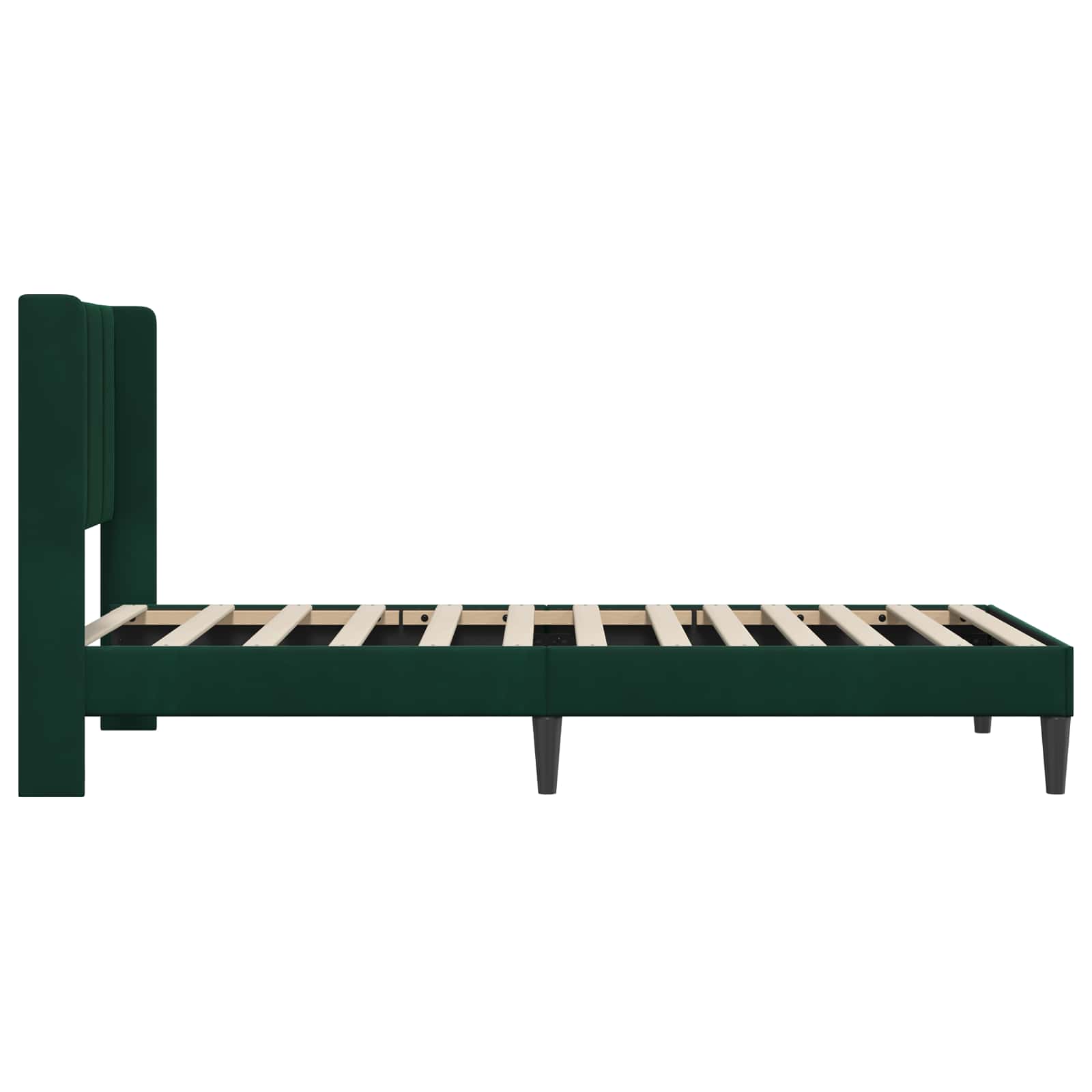 Bedframe met hoofdeinde Donkergroen 80 x 200 cm Fluweel is nu te koop bij PeponiXL, paradijselijk wonen!