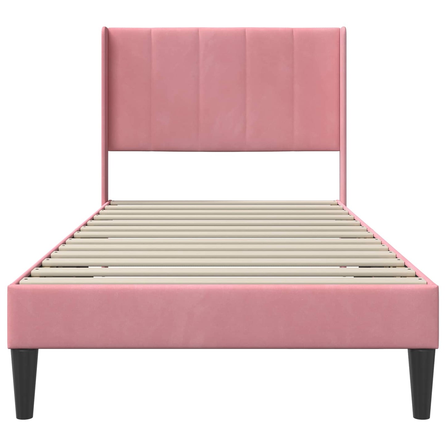 Bedframe met hoofdeinde Roze 80 x 200 cm Fluweel is nu te koop bij PeponiXL, paradijselijk wonen!