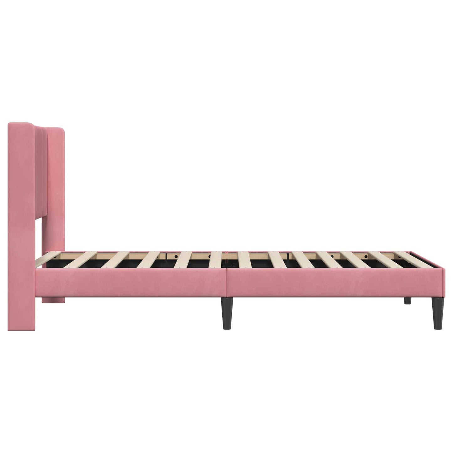 Bedframe met hoofdeinde Roze 80 x 200 cm Fluweel is nu te koop bij PeponiXL, paradijselijk wonen!