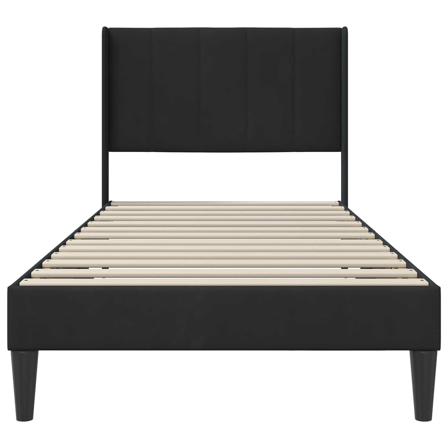 Bedframe met hoofdeinde Zwart 80 x 200 cm Fluweel is nu te koop bij PeponiXL, paradijselijk wonen!