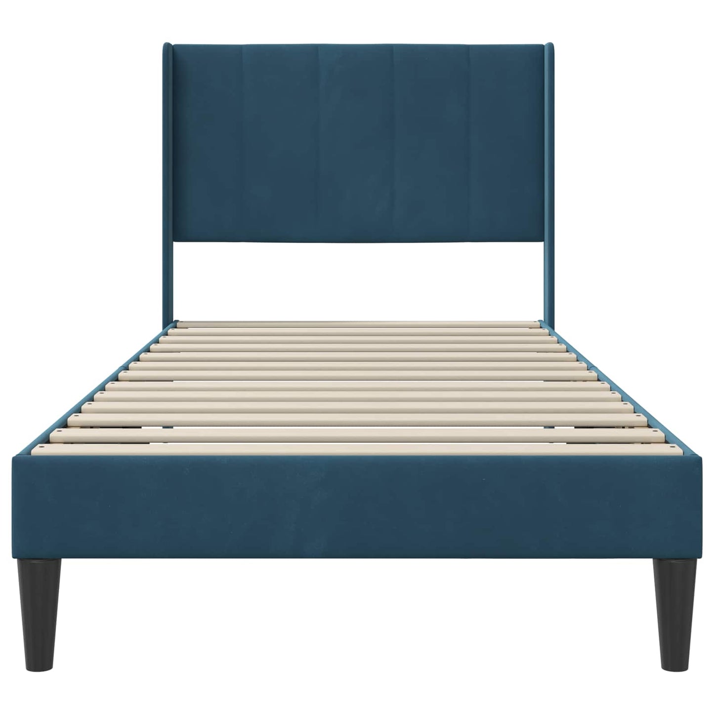 Bedframe met hoofdeinde Blauw 80 x 200 cm Fluweel is nu te koop bij PeponiXL, paradijselijk wonen!