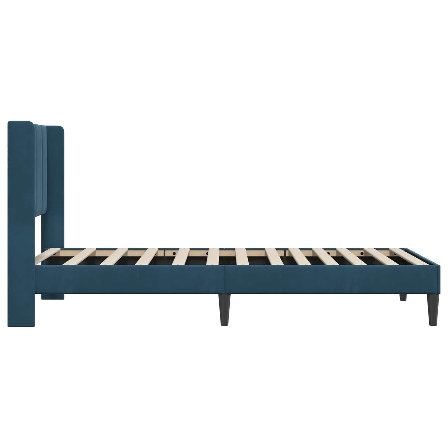 Bedframe met hoofdeinde Blauw 90 x 190 cm Fluweel is nu te koop bij PeponiXL, paradijselijk wonen!