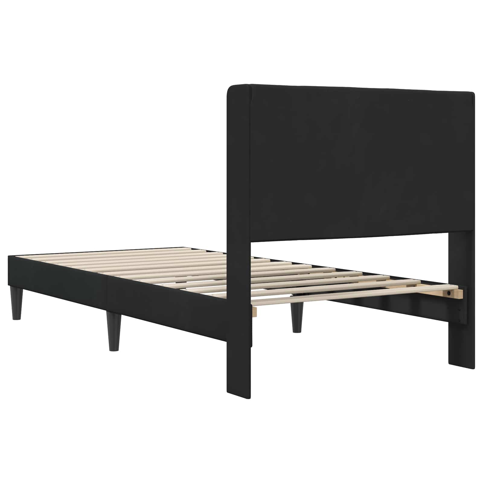 Bedframe met hoofdeinde Zwart 90 x 200 cm Fluweel is nu te koop bij PeponiXL, paradijselijk wonen!