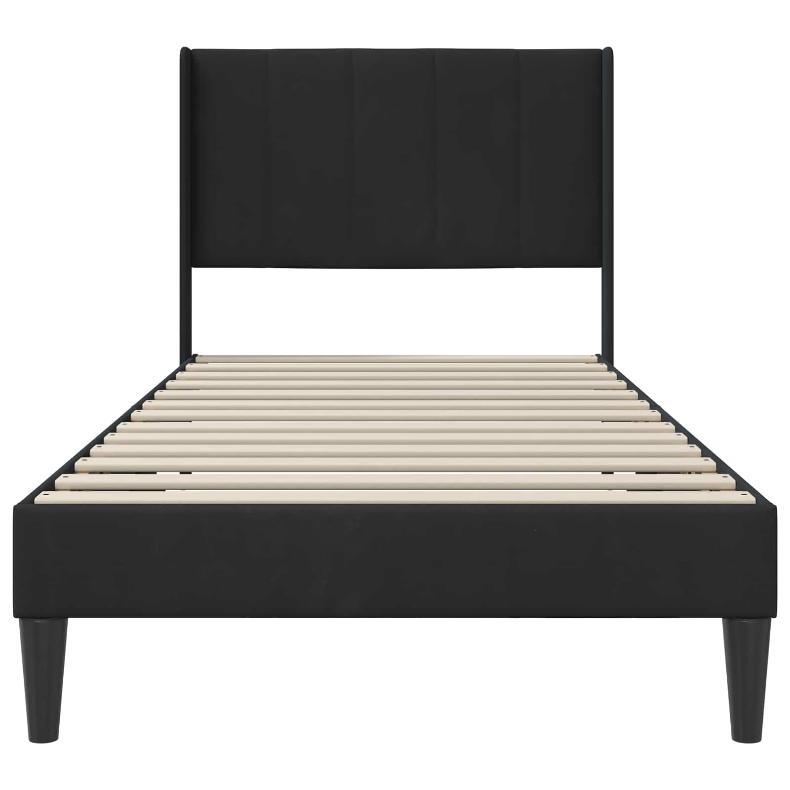 Bedframe met hoofdeinde Zwart 90 x 200 cm Fluweel is nu te koop bij PeponiXL, paradijselijk wonen!