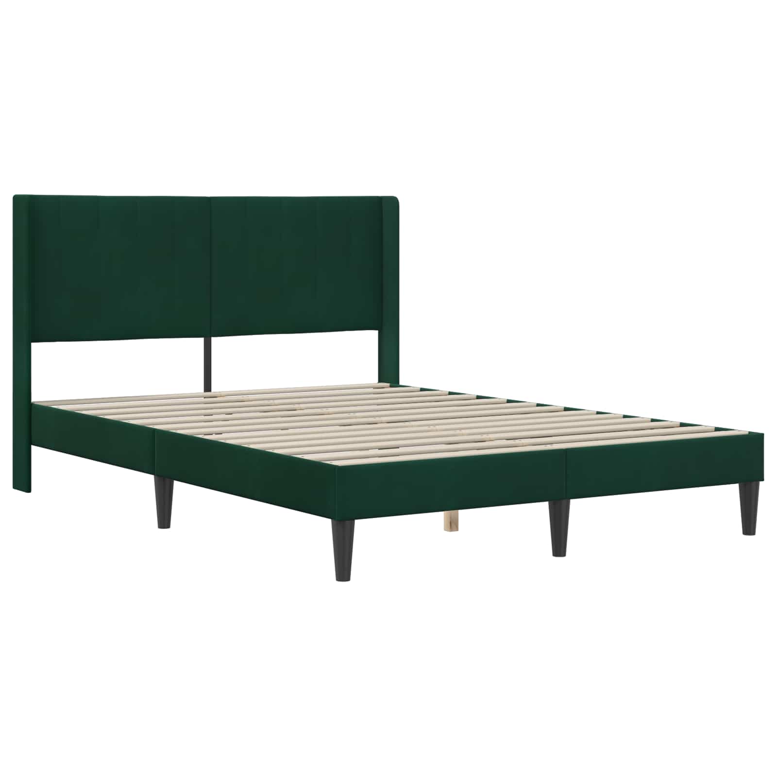 Bedframe met hoofdeinde Donkergroen 120 x 200 cm Fluweel is nu te koop bij PeponiXL, paradijselijk wonen!