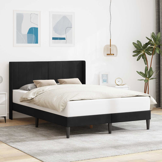 Bedframe met hoofdeinde Zwart 120 x 200 cm Fluweel is nu te koop bij PeponiXL, paradijselijk wonen!
