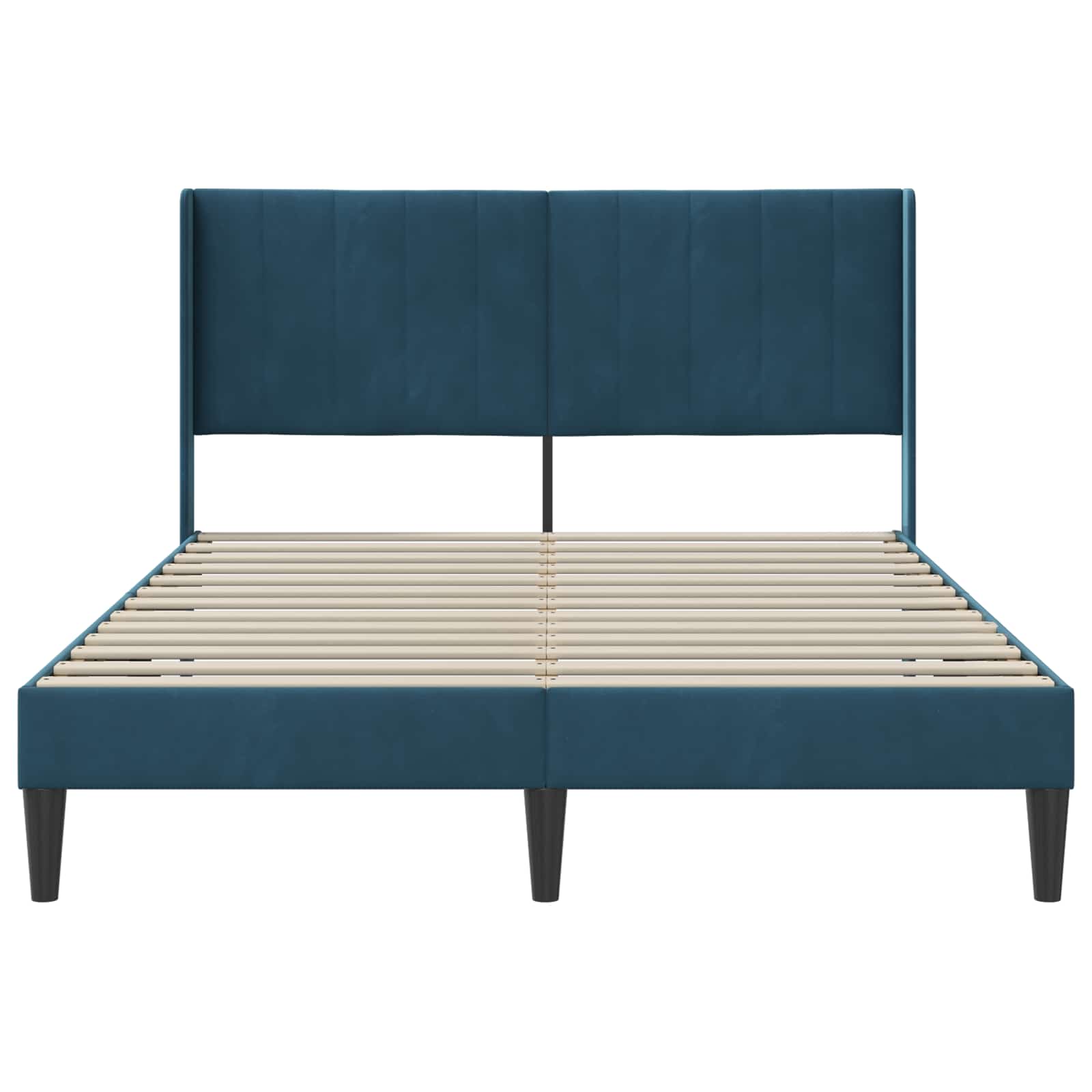 Bedframe met hoofdeinde Blauw 120 x 200 cm Fluweel is nu te koop bij PeponiXL, paradijselijk wonen!