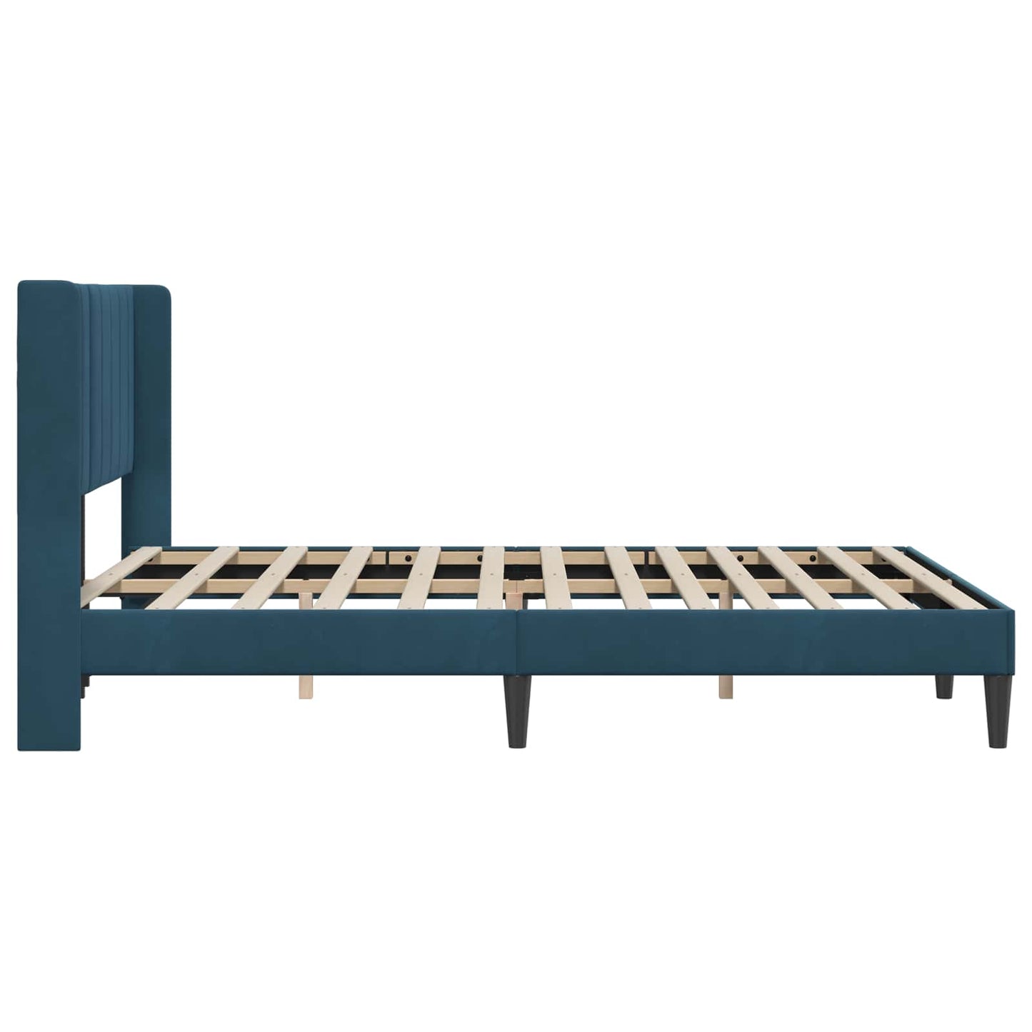 Bedframe met hoofdeinde Blauw 120 x 200 cm Fluweel is nu te koop bij PeponiXL, paradijselijk wonen!