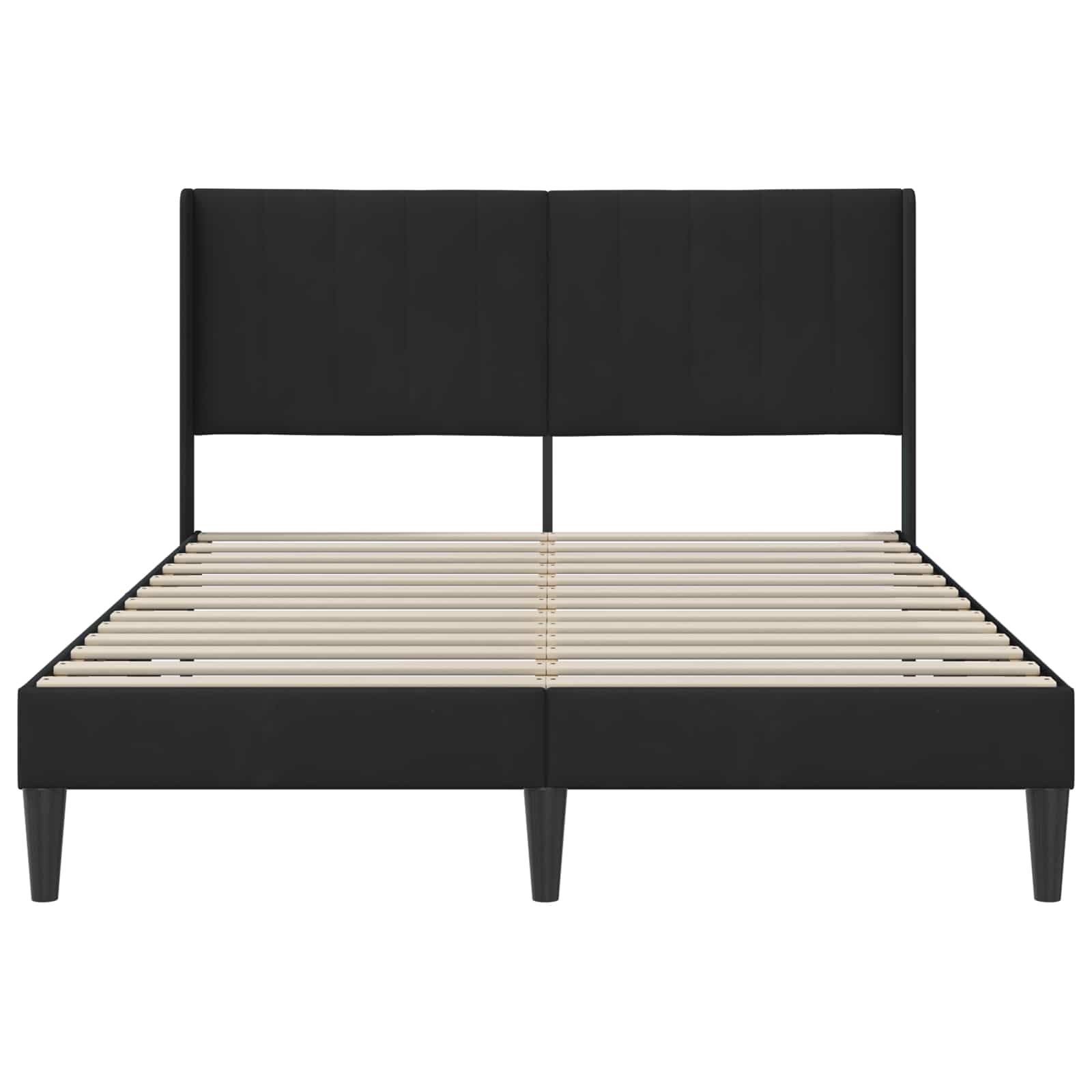 Bedframe met hoofdeinde Zwart 140 x 190 cm Fluweel is nu te koop bij PeponiXL, paradijselijk wonen!