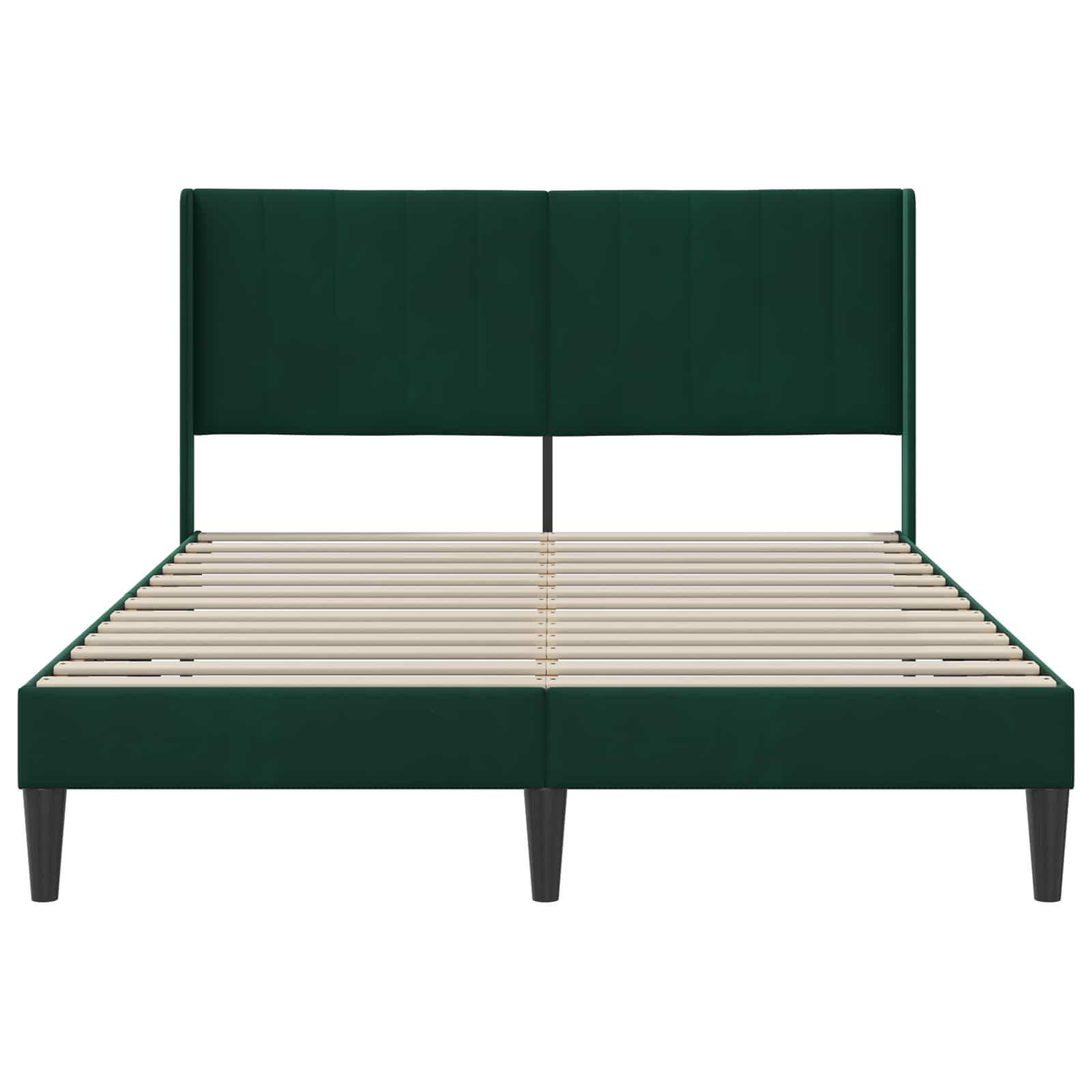 Bedframe met hoofdeinde Donkergroen 140 x 200 cm Fluweel is nu te koop bij PeponiXL, paradijselijk wonen!