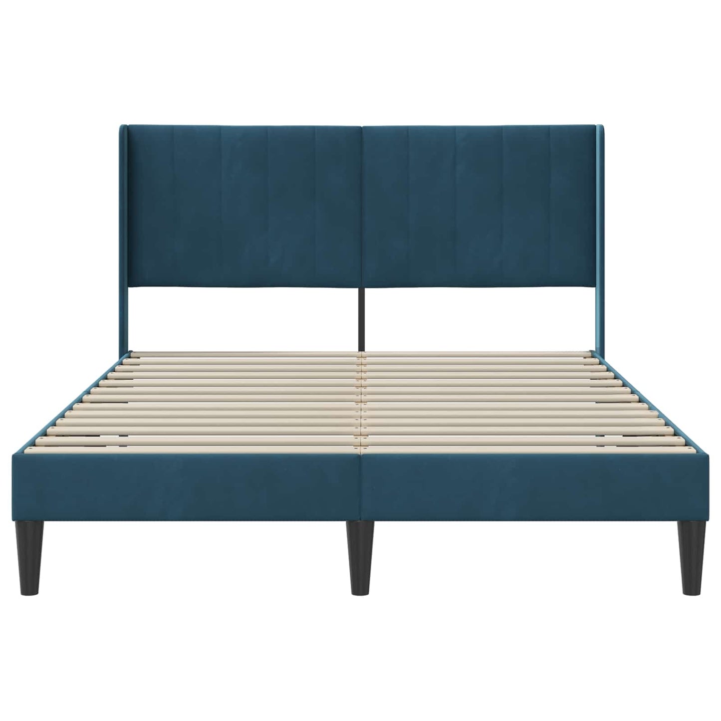 Bedframe met hoofdeinde Blauw 140 x 200 cm Fluweel is nu te koop bij PeponiXL, paradijselijk wonen!