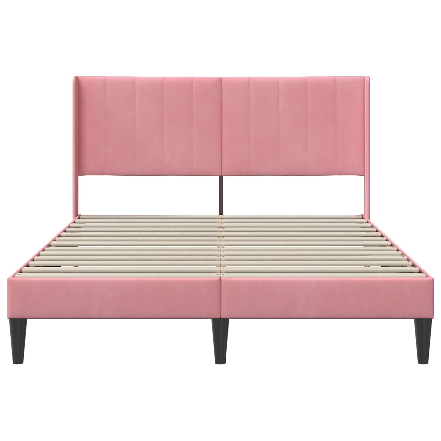 Bedframe met hoofdeinde Roze 160 x 200 cm Fluweel is nu te koop bij PeponiXL, paradijselijk wonen!