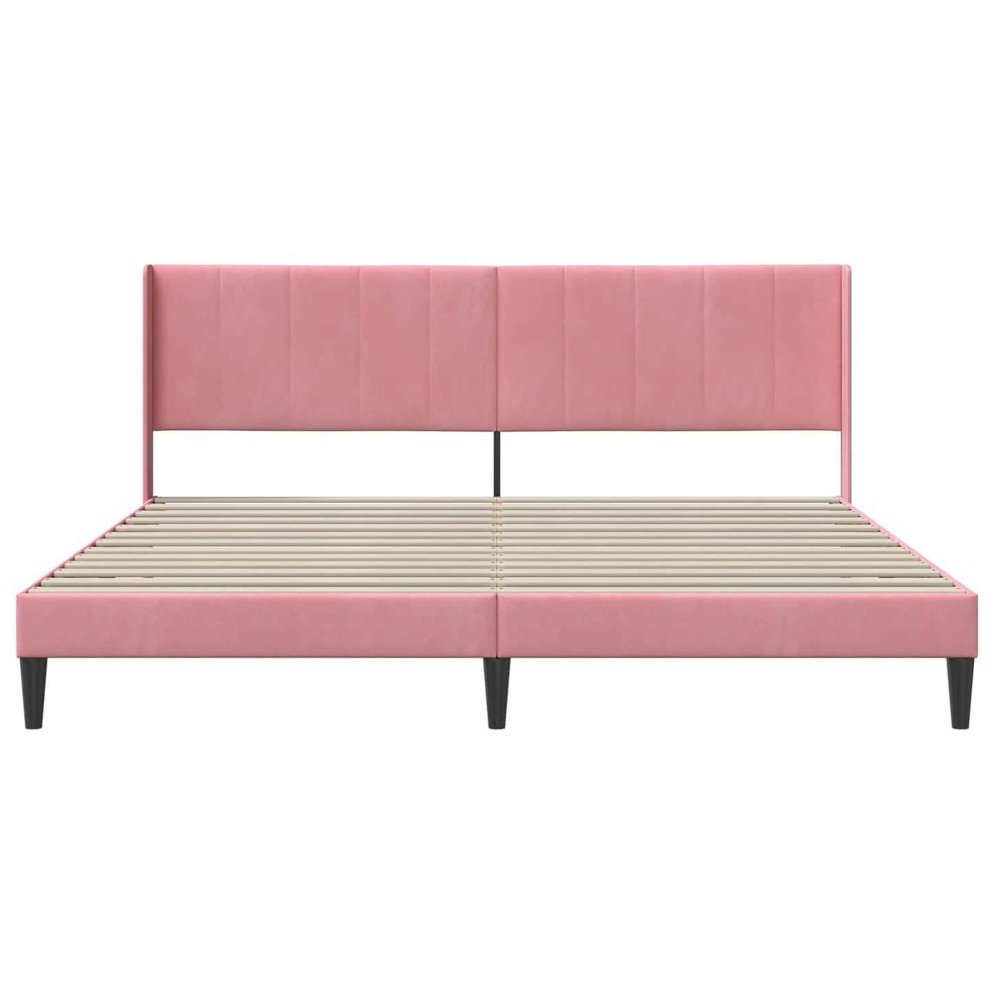 Bedframe met hoofdeinde Roze 180 x 200 cm Fluweel is nu te koop bij PeponiXL, paradijselijk wonen!