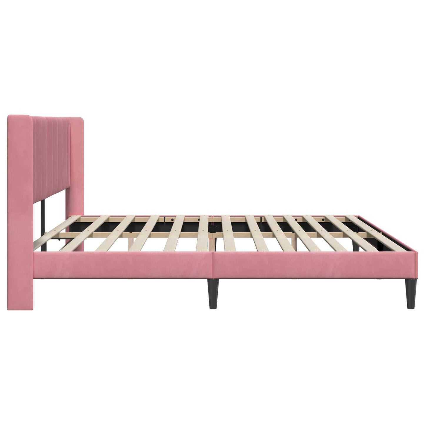 Bedframe met hoofdeinde Roze 180 x 200 cm Fluweel is nu te koop bij PeponiXL, paradijselijk wonen!