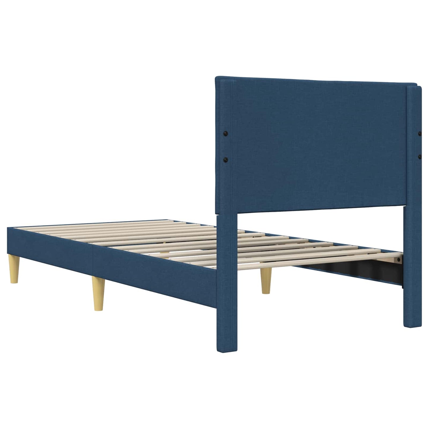 Bedframe met hoofdeinde Blauw 80 x 200 cm Stof is nu te koop bij PeponiXL, paradijselijk wonen!