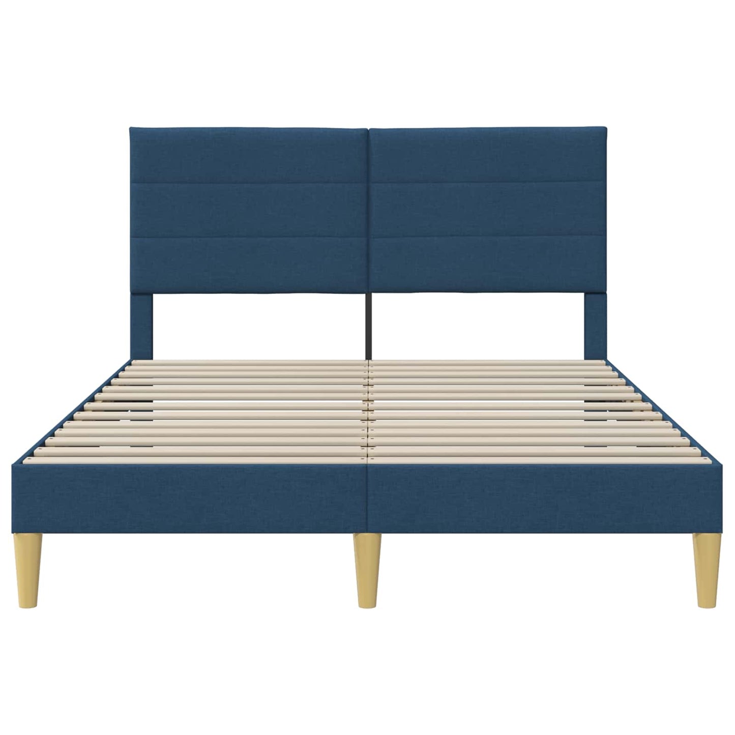 Bedframe met hoofdeinde Blauw 120 x 190 cm Stof is nu te koop bij PeponiXL, paradijselijk wonen!