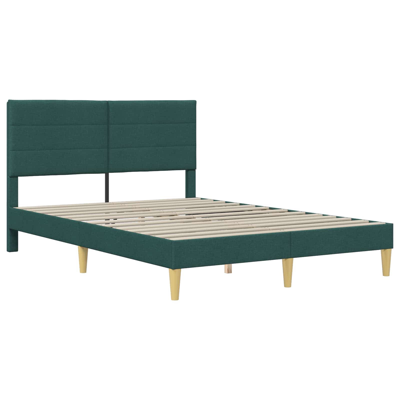 Bedframe met hoofdeinde Donkergroen 120 x 200 cm Stof is nu te koop bij PeponiXL, paradijselijk wonen!