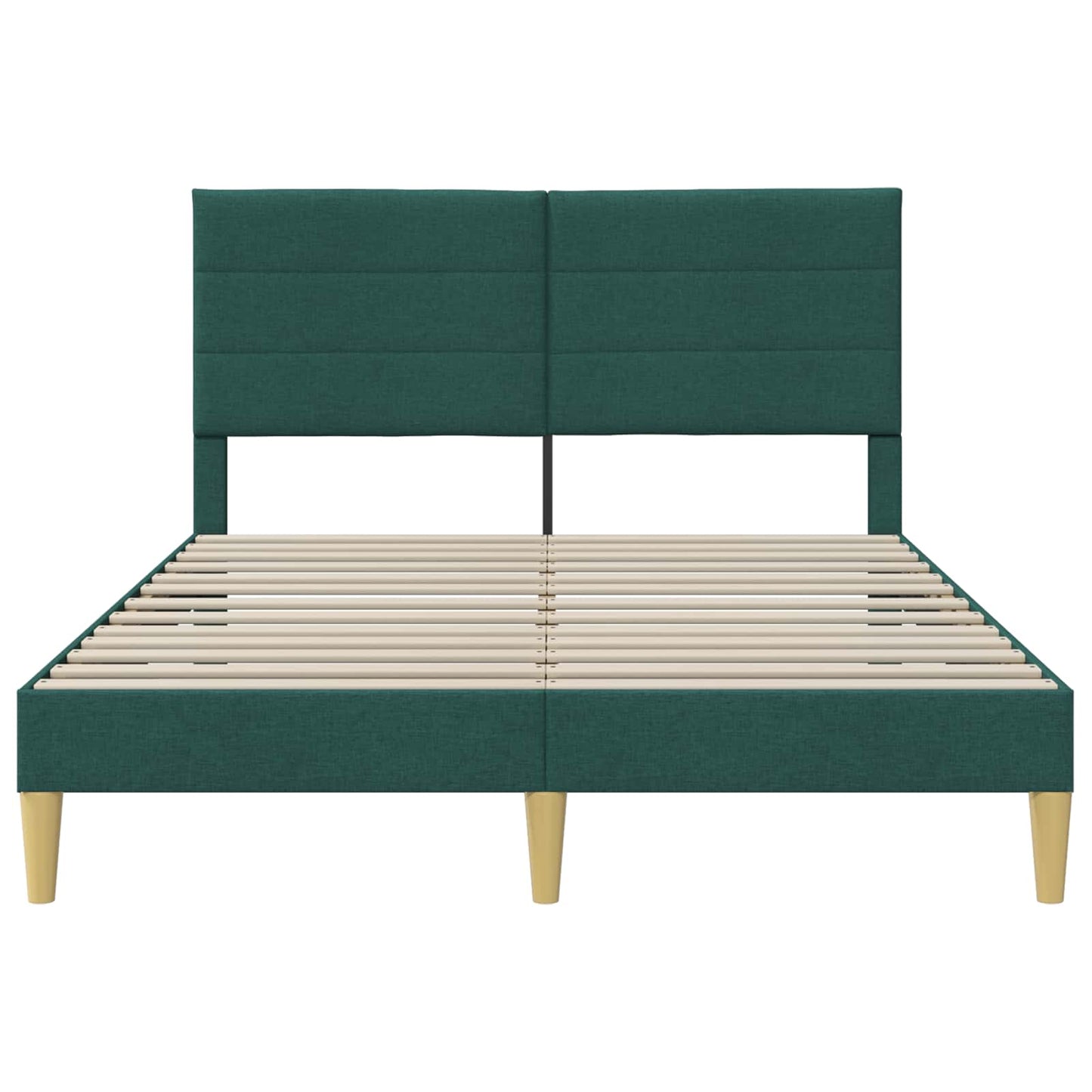 Bedframe met hoofdeinde Donkergroen 160 x 200 cm Stof is nu te koop bij PeponiXL, paradijselijk wonen!