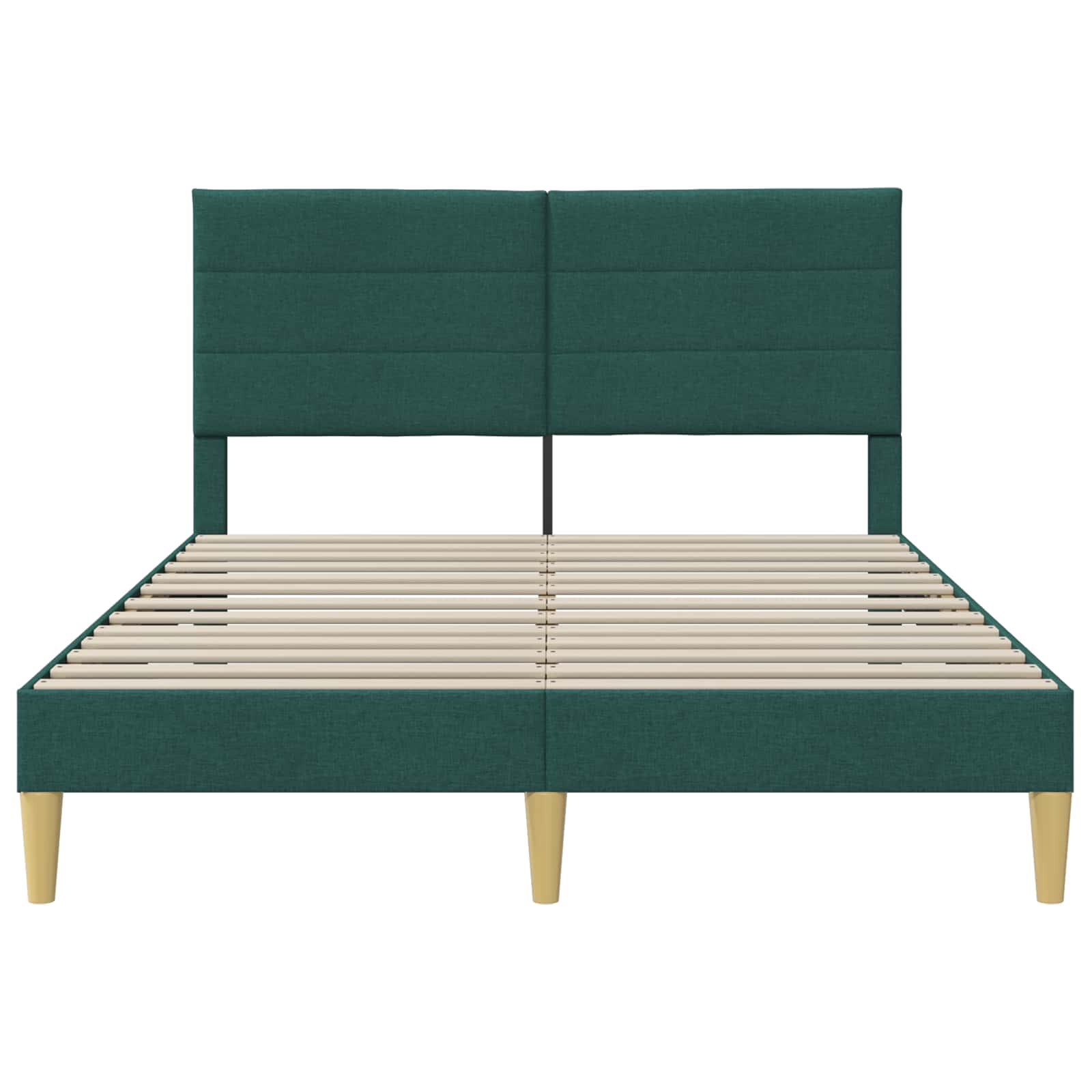 Bedframe met hoofdeinde Donkergrijs 153 x 203 cm Stof is nu te koop bij PeponiXL, paradijselijk wonen!