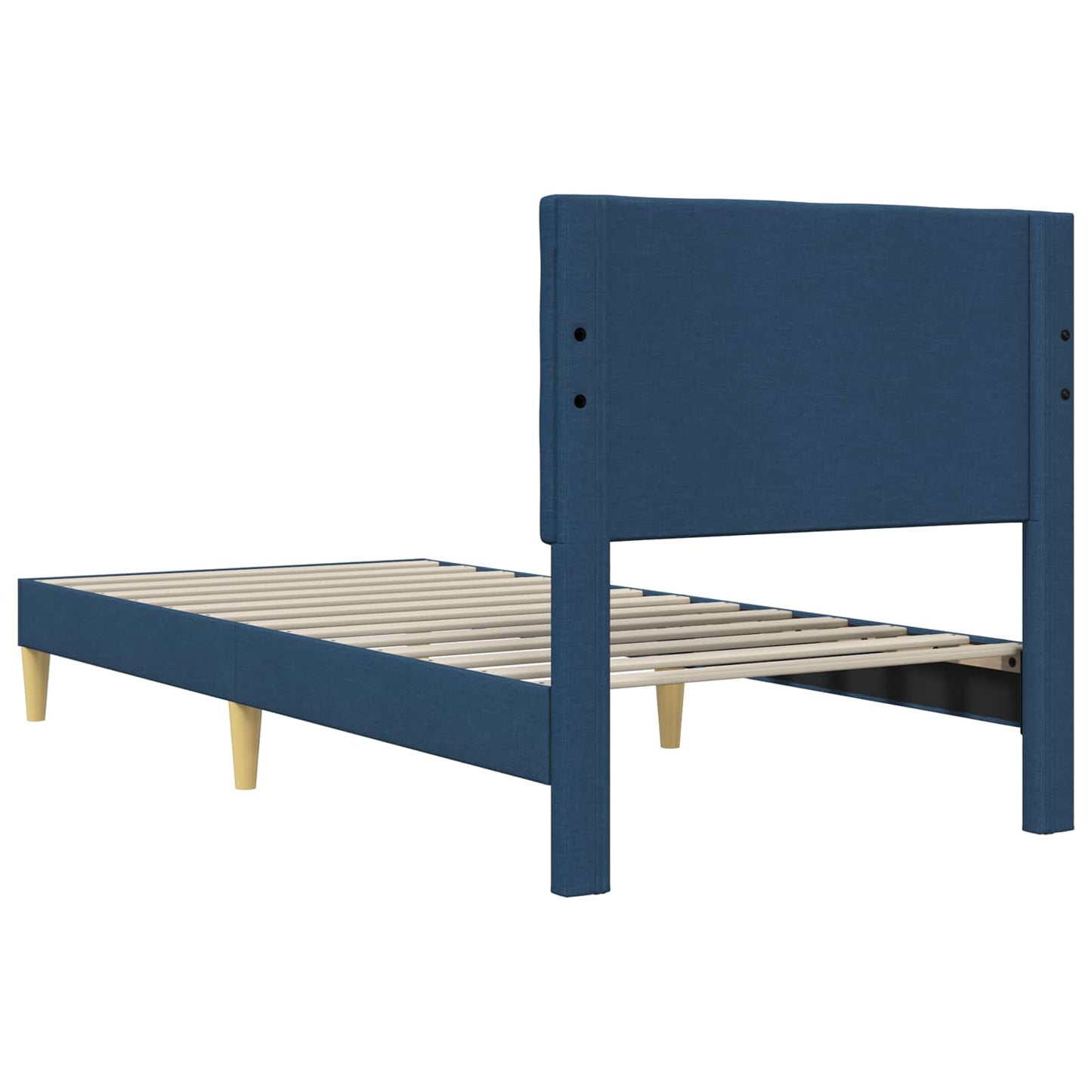Bedframe met hoofdeinde Blauw 100 x 200 cm Stof is nu te koop bij PeponiXL, paradijselijk wonen!