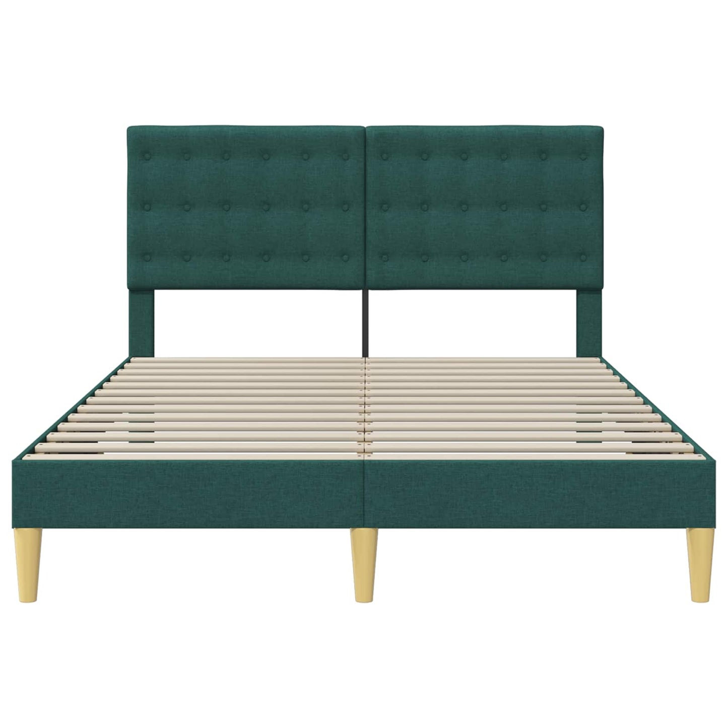 Bedframe met hoofdeinde Donkergroen 120 x 190 cm Stof is nu te koop bij PeponiXL, paradijselijk wonen!