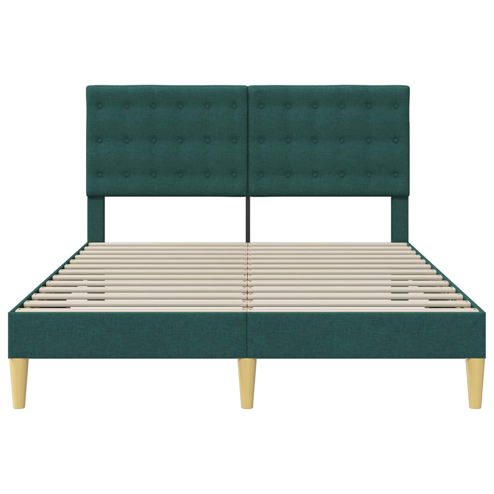 Bedframe met hoofdeinde Donkergroen 120 x 190 cm Stof is nu te koop bij PeponiXL, paradijselijk wonen!