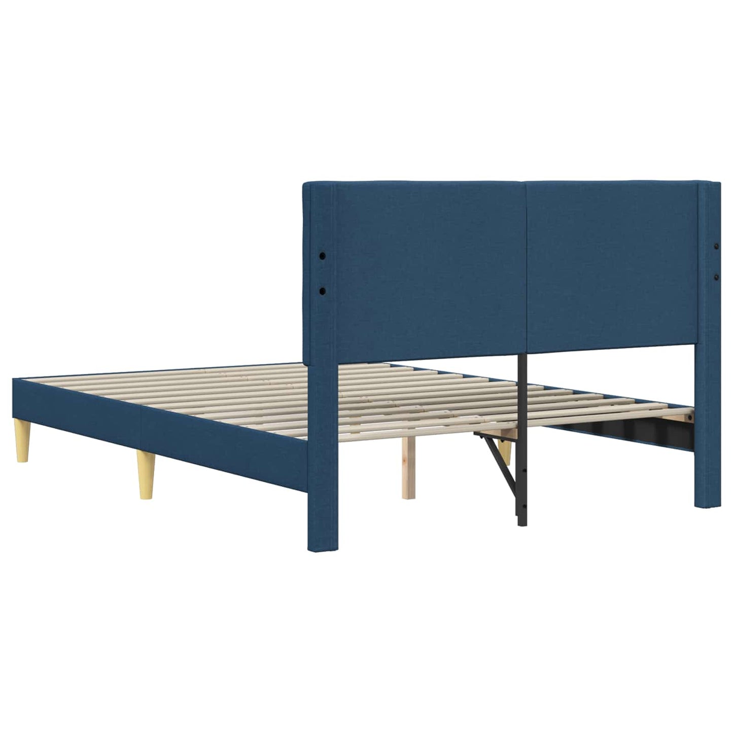 Bedframe met hoofdeinde Blauw 120 x 200 cm Stof is nu te koop bij PeponiXL, paradijselijk wonen!
