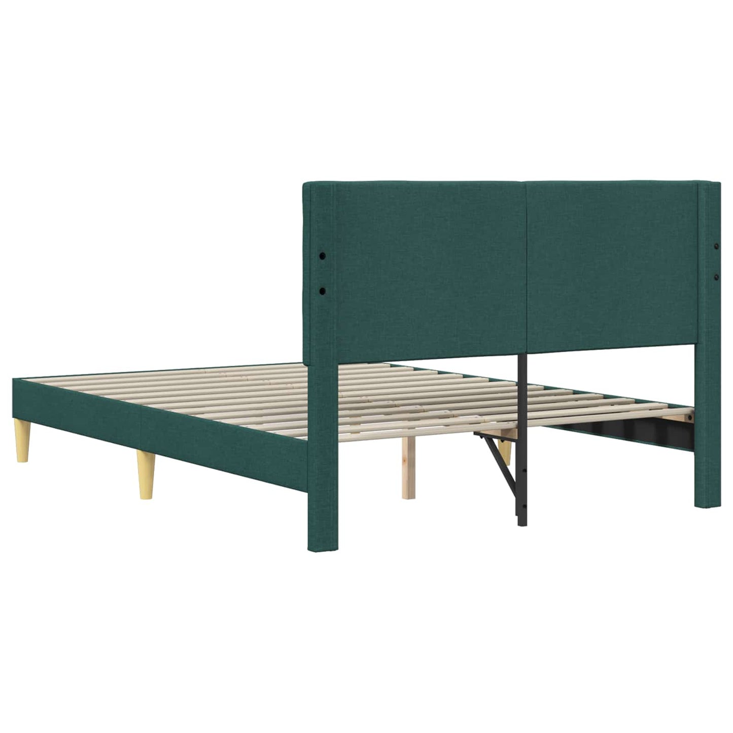 Bedframe met hoofdeinde Donkergroen 160 x 200 cm Stof is nu te koop bij PeponiXL, paradijselijk wonen!