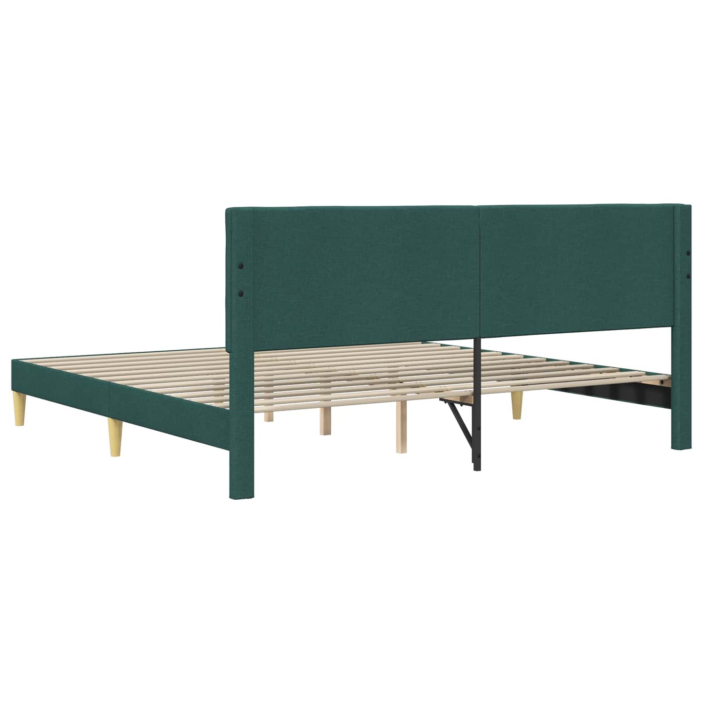 Bedframe met hoofdeinde Donkergroen 180 x 200 cm Stof is nu te koop bij PeponiXL, paradijselijk wonen!