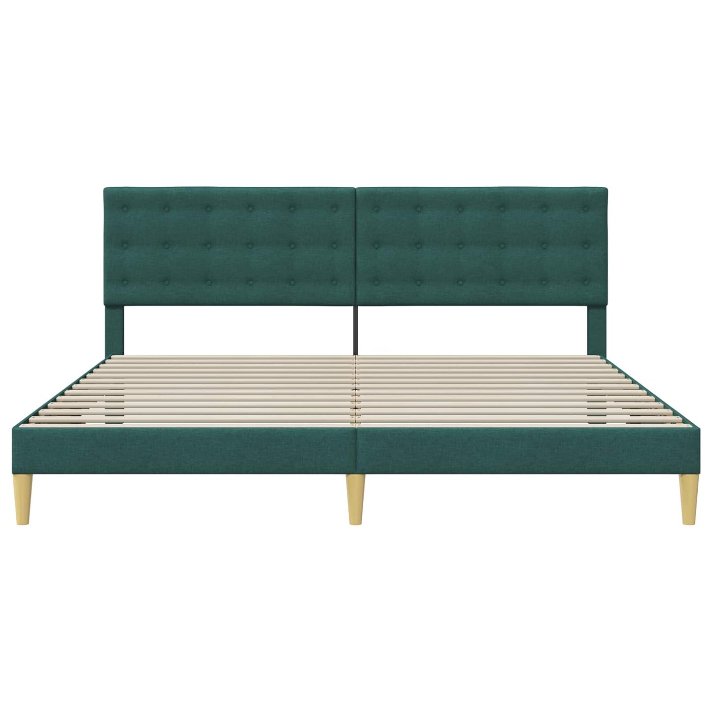 Bedframe met hoofdeinde Donkergroen 180 x 200 cm Stof is nu te koop bij PeponiXL, paradijselijk wonen!