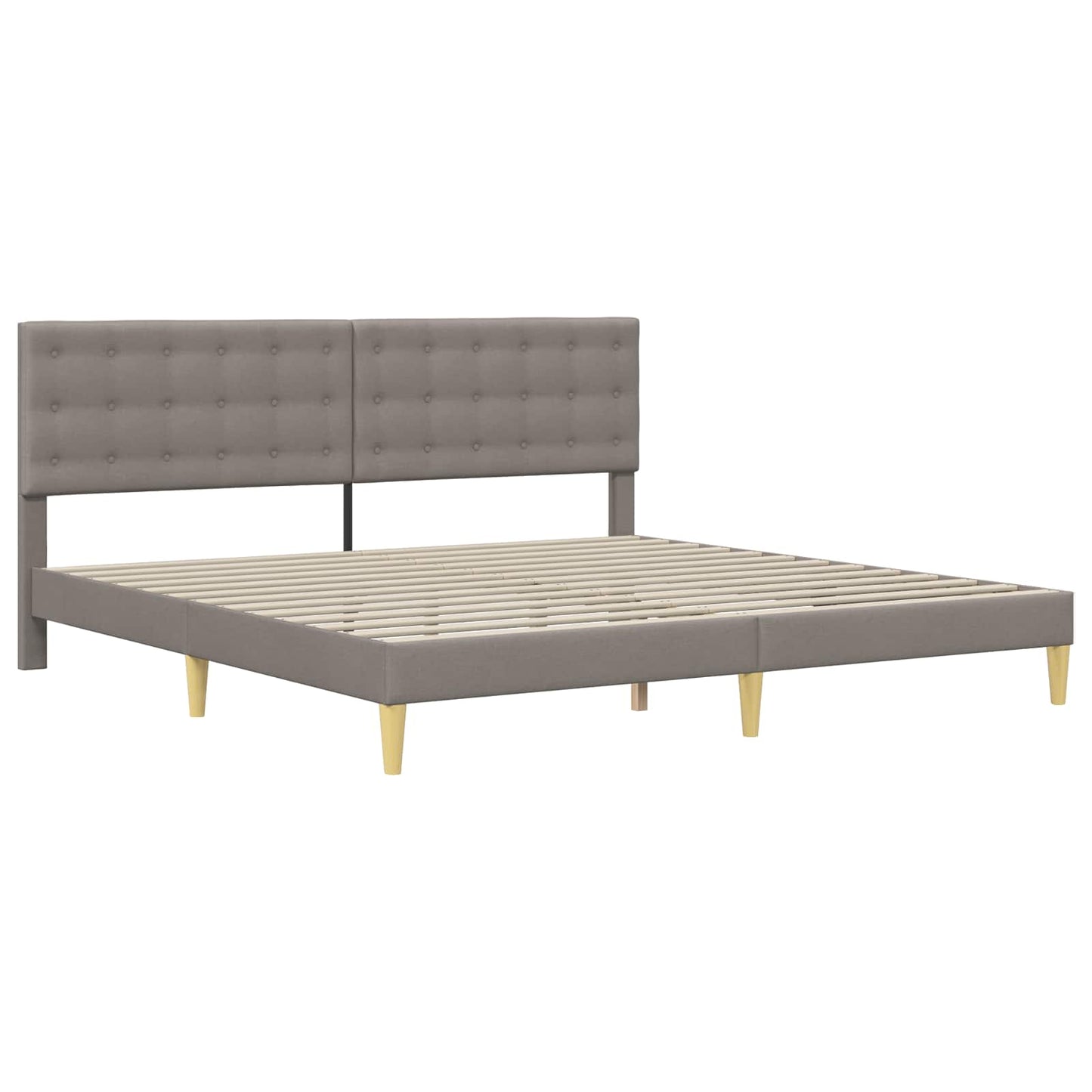 Bedframe met hoofdeinde Taupe 180 x 200 cm Stof is nu te koop bij PeponiXL, paradijselijk wonen!