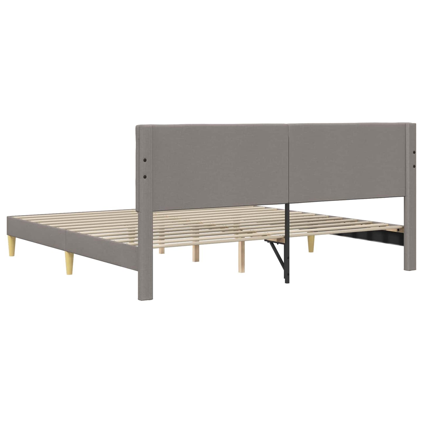 Bedframe met hoofdeinde Taupe 180 x 200 cm Stof is nu te koop bij PeponiXL, paradijselijk wonen!